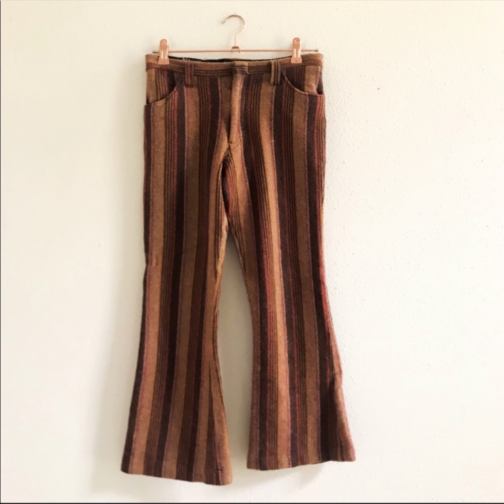 70’s Woolen Striped Crop Pants 🎁
